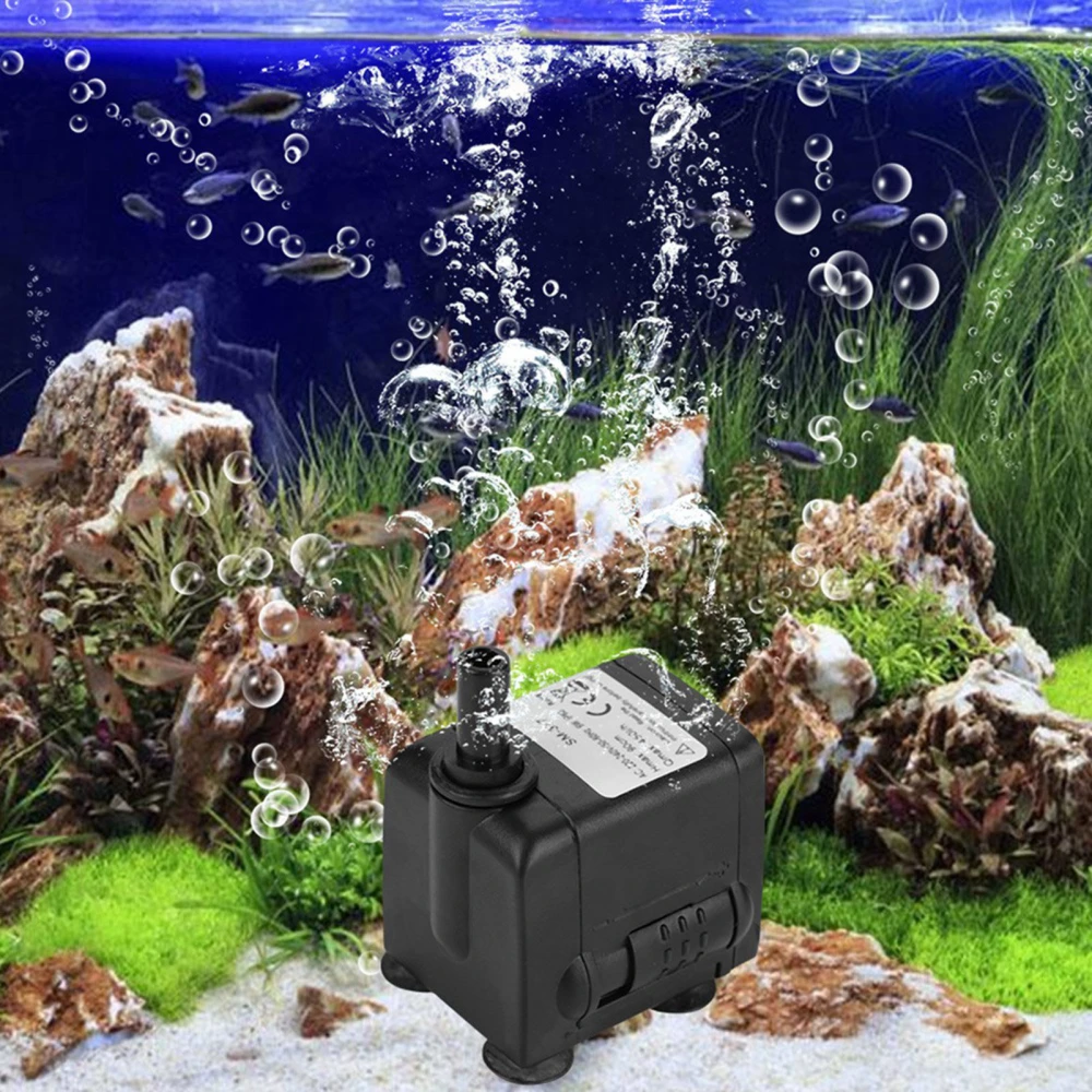 6W Ultra Quiet Submersible Water Pump Fish Pond Aquarium Tank Fountain US