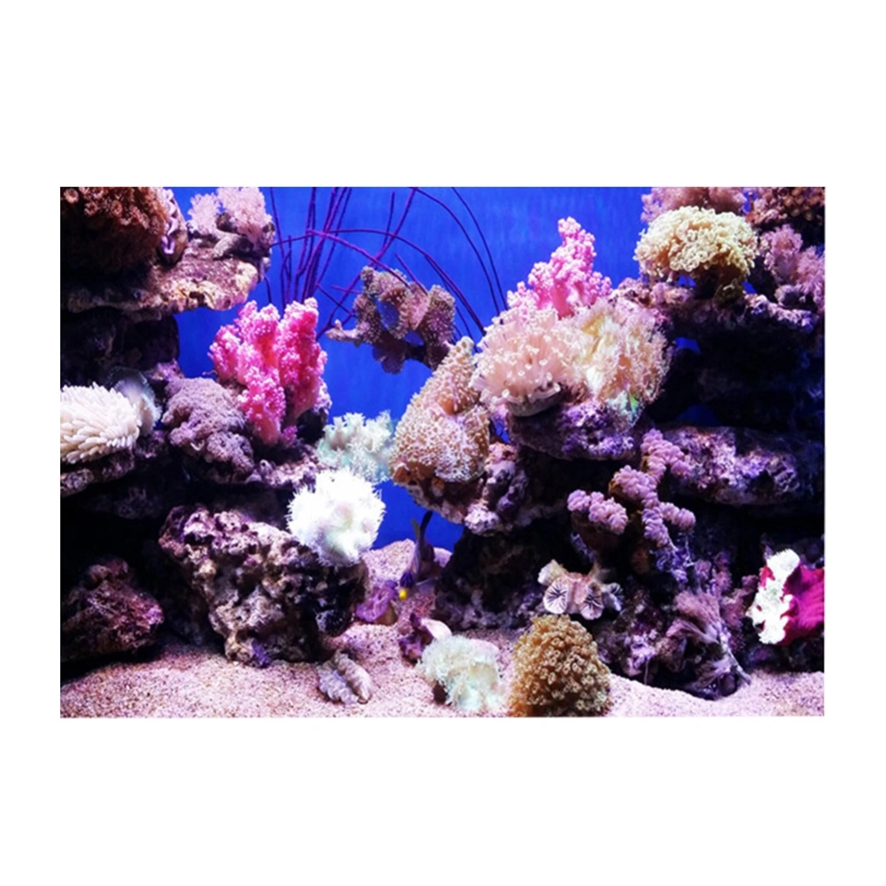 3D Effect Adhesive Coral Seaworld Poster for Aquarium Fish Tank Decoration 61 x 30cm