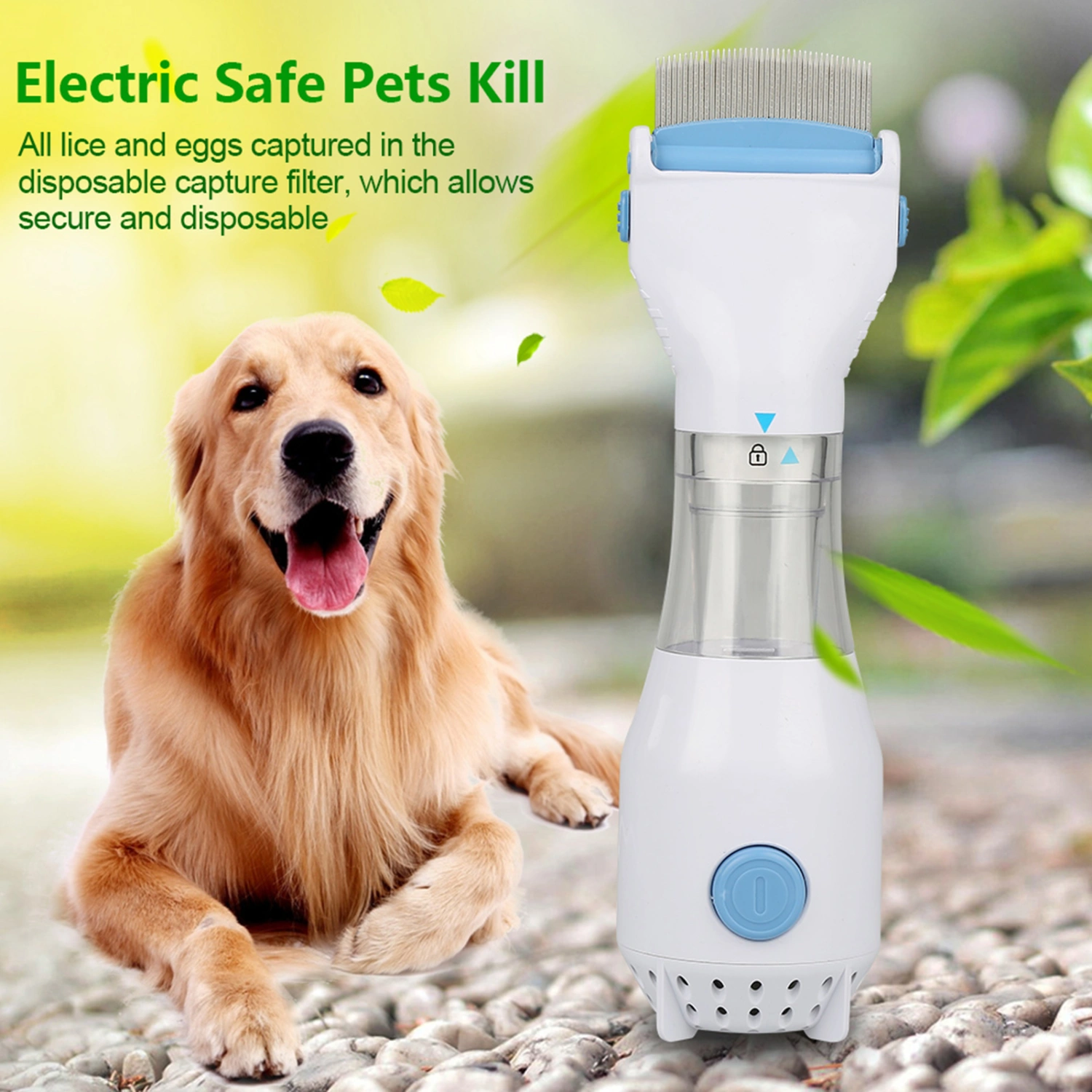 Electronic Electric Flea Comb Puppies Fleas Treatment Safe Pets Kill for Dogs Cats EU 220 V