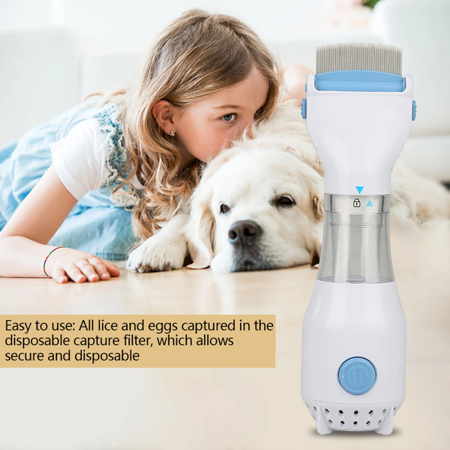 Electronic Electric Flea Comb Puppies Fleas Treatment Safe Pets Kill for Dogs Cats EU 220 V