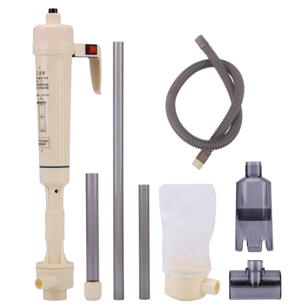 Battery Powered Aquarium Gravel Cleaner Fish Tank Siphon Water Change Cleaning Tool