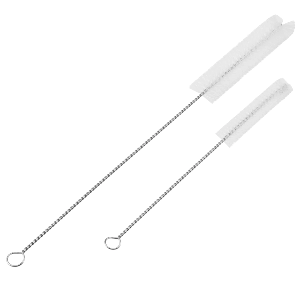 2Pcs Stainless Steel Washing Brush for Cleaning Aquarium Fish Tank Filter Water Pump Tube