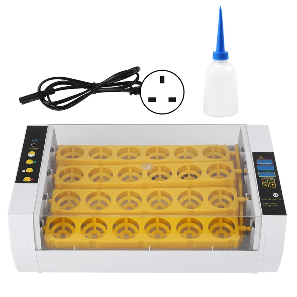 24 Eggs Incubator Temperature Control Digital Automatic Chicken Chick Hatcher UK Plug 220-240V