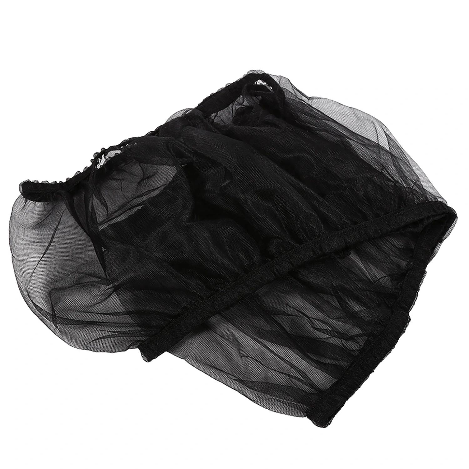 Soft Nylon Mesh Bird Parrot Cage Seed Catcher Cover Shell Guard Pet Products(Black)