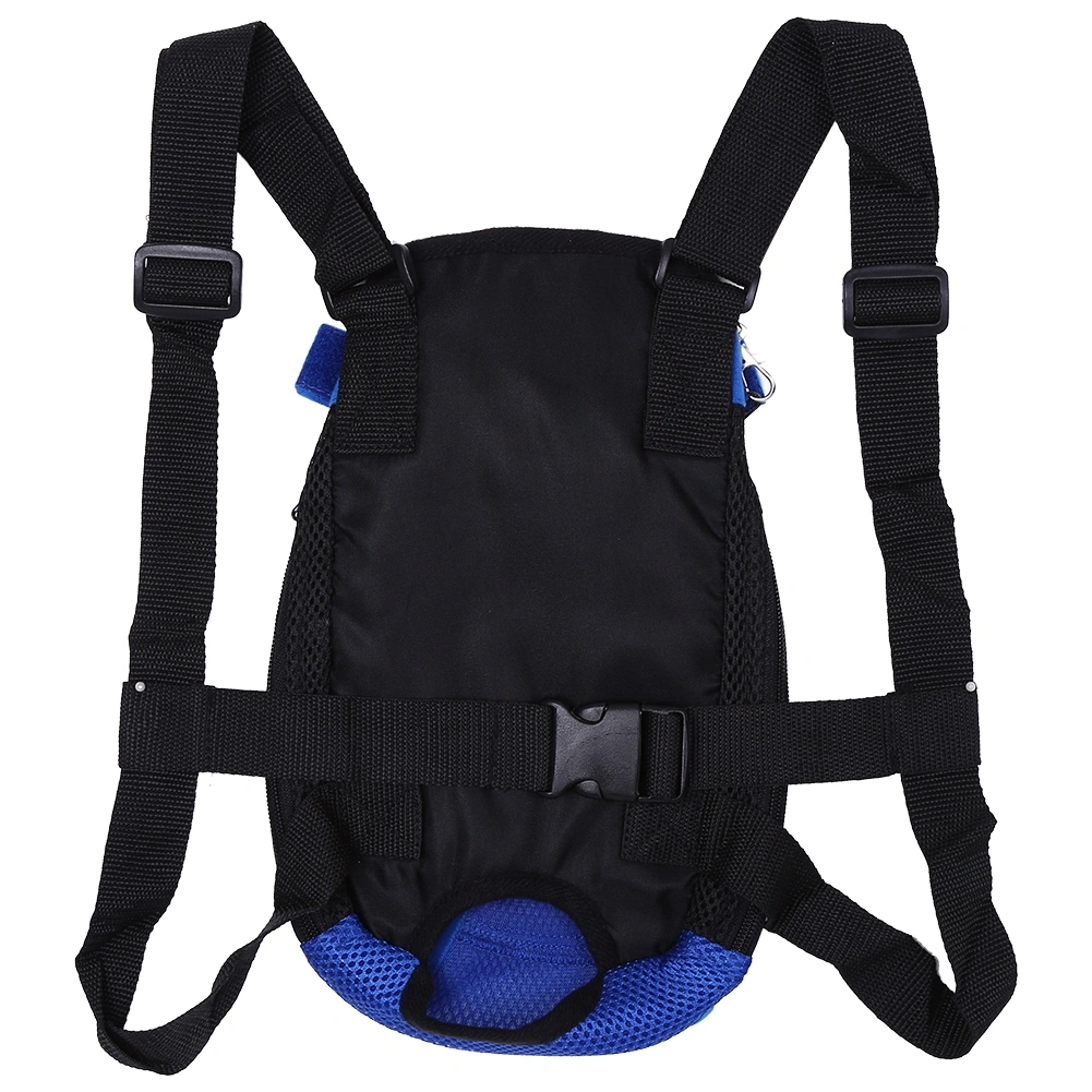 Fashionable Durable Pet Five Holes Backpack Front Chest Tote Carrier Net Bag(Dark Blue S)