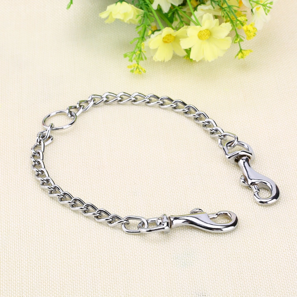 Stainless Steel Double Coupler 2 Way Safety Chain Leash for Two Pet Dogs Walking