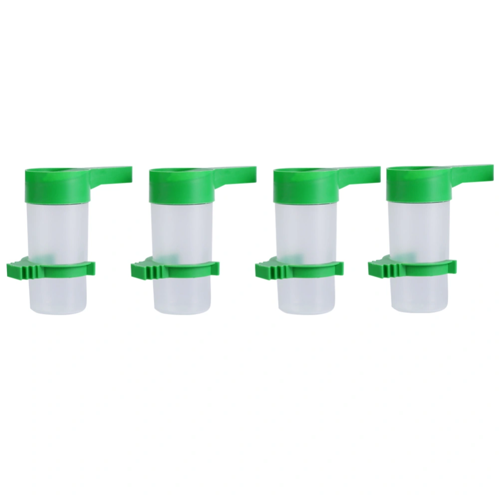 4pcs Pet Drinker Food Feeder Waterer Clip For Cage Bird Parrot Cockatiel Budgie