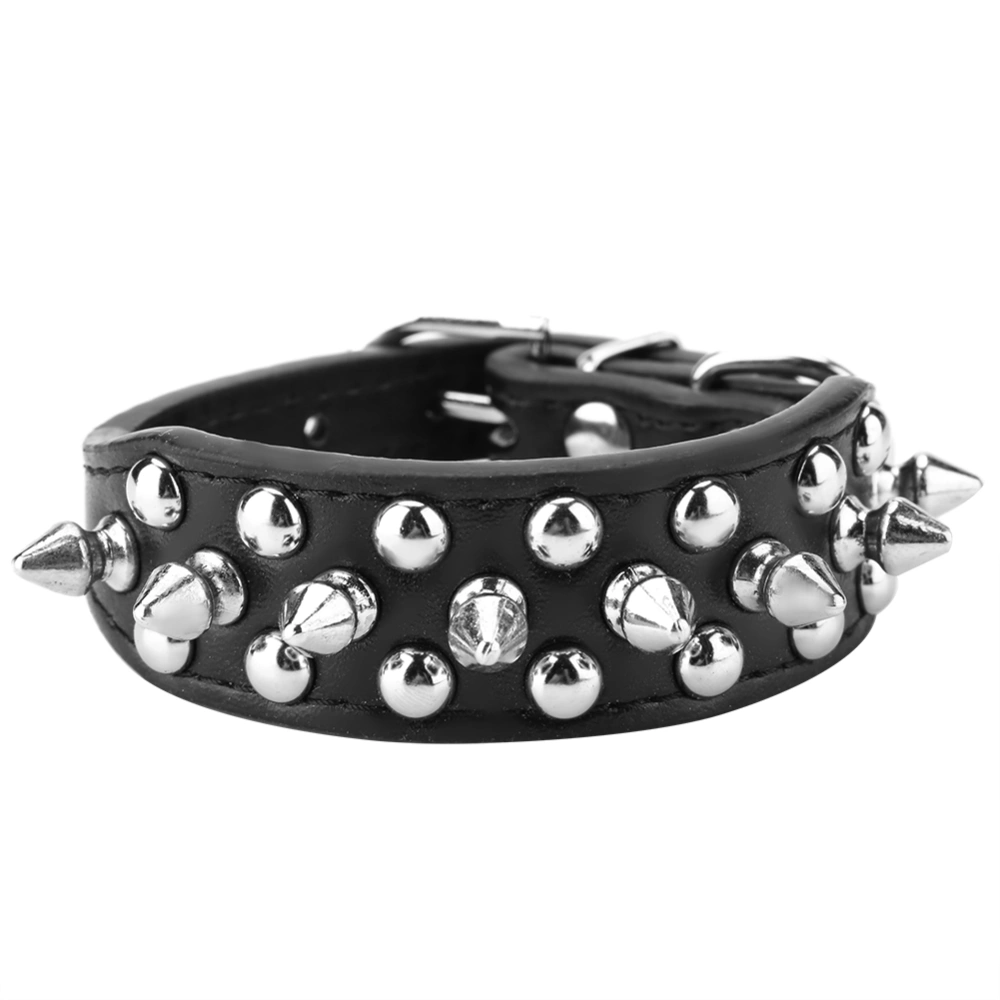 Pet Collar Handsome PU Leather Safe Comfortable Spiked Dog Collar