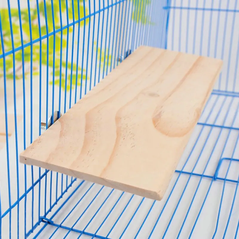 13*28cm Squirrel Hamster Wooden Stand Platform Toy Pets Jumping Climbing Springboard Toy
