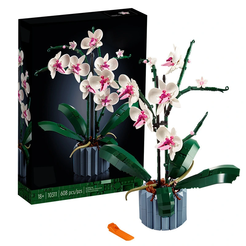 Compatible with Lego building blocks, flower orchid toys, phalaenopsis bouquets, bonsai building blocks, girls assembling toys, gifts