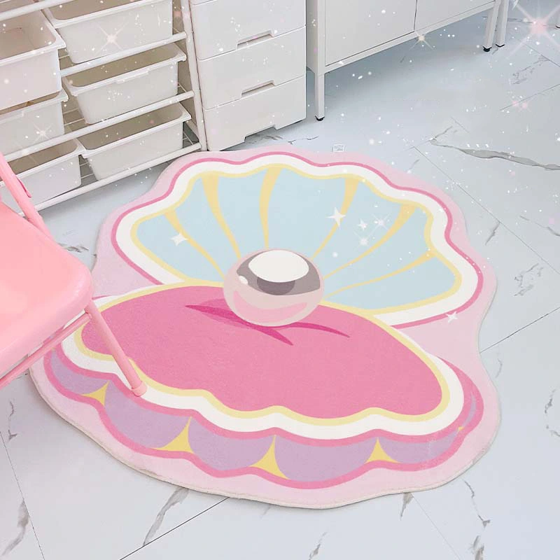 Cartoon Pearl Shell Bedroom Stain-resistant Bedside Blanket