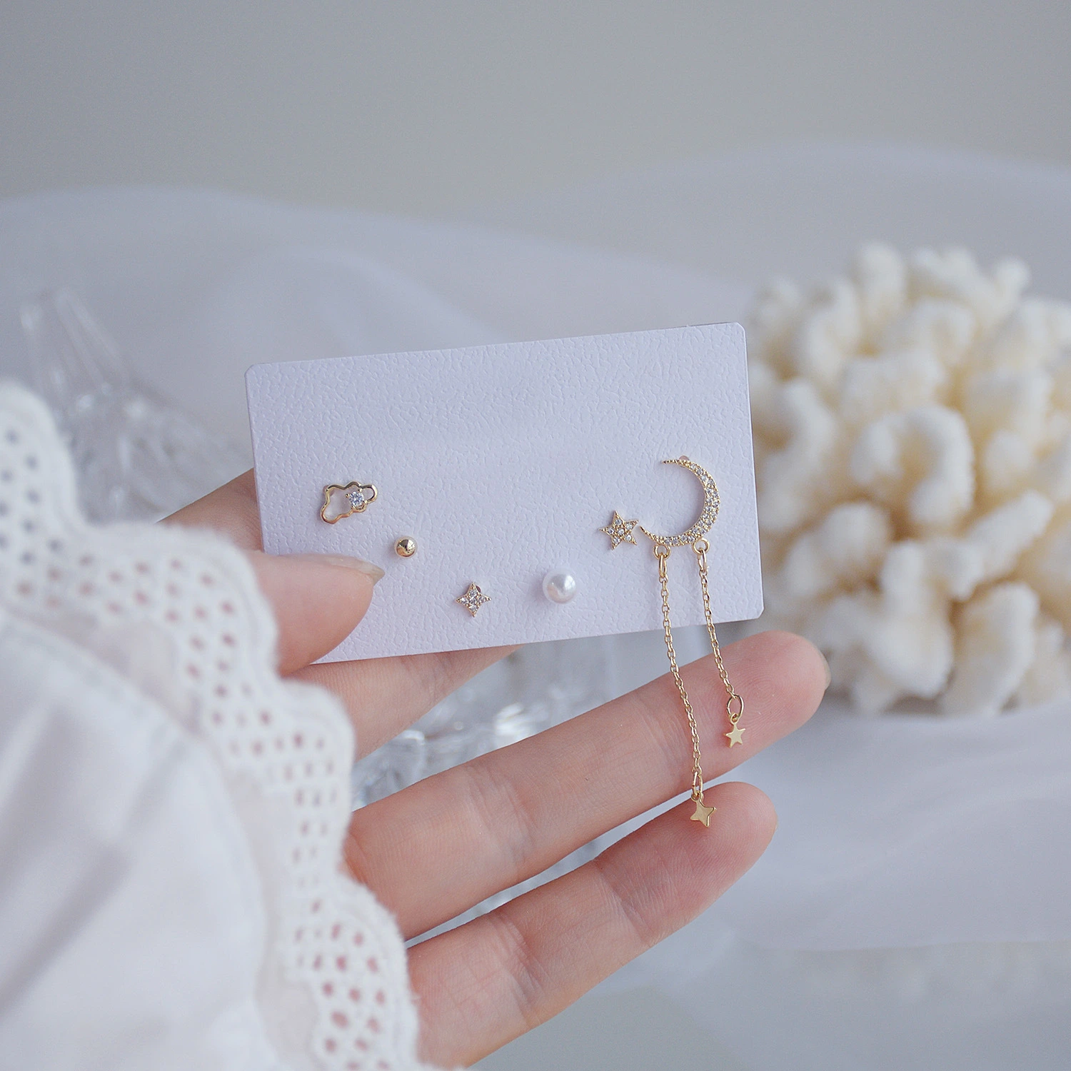 Xingyue Water Drop Long Asymmetrical Earrings