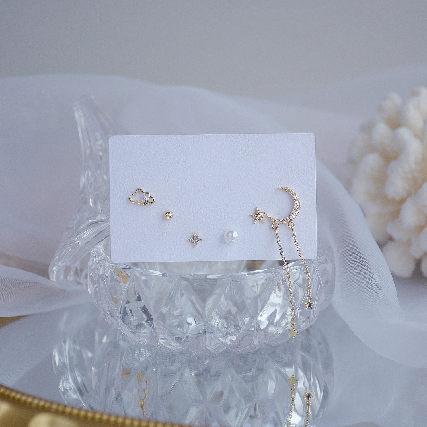 Xingyue Water Drop Long Asymmetrical Earrings