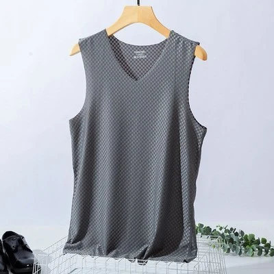 White Seamless Men's Top Vest