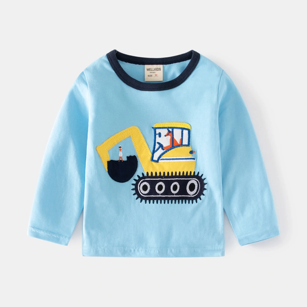 Long-sleeved T-shirt Cartoon Pattern Non-hooded Wicking Top