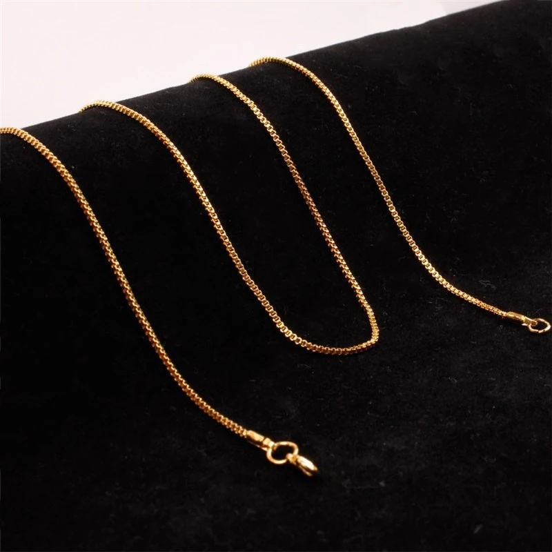 Fashion Simple 2MM Box Chain Gold