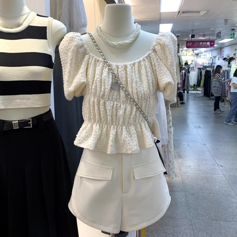 Cream Blouse - One Size Dimensions