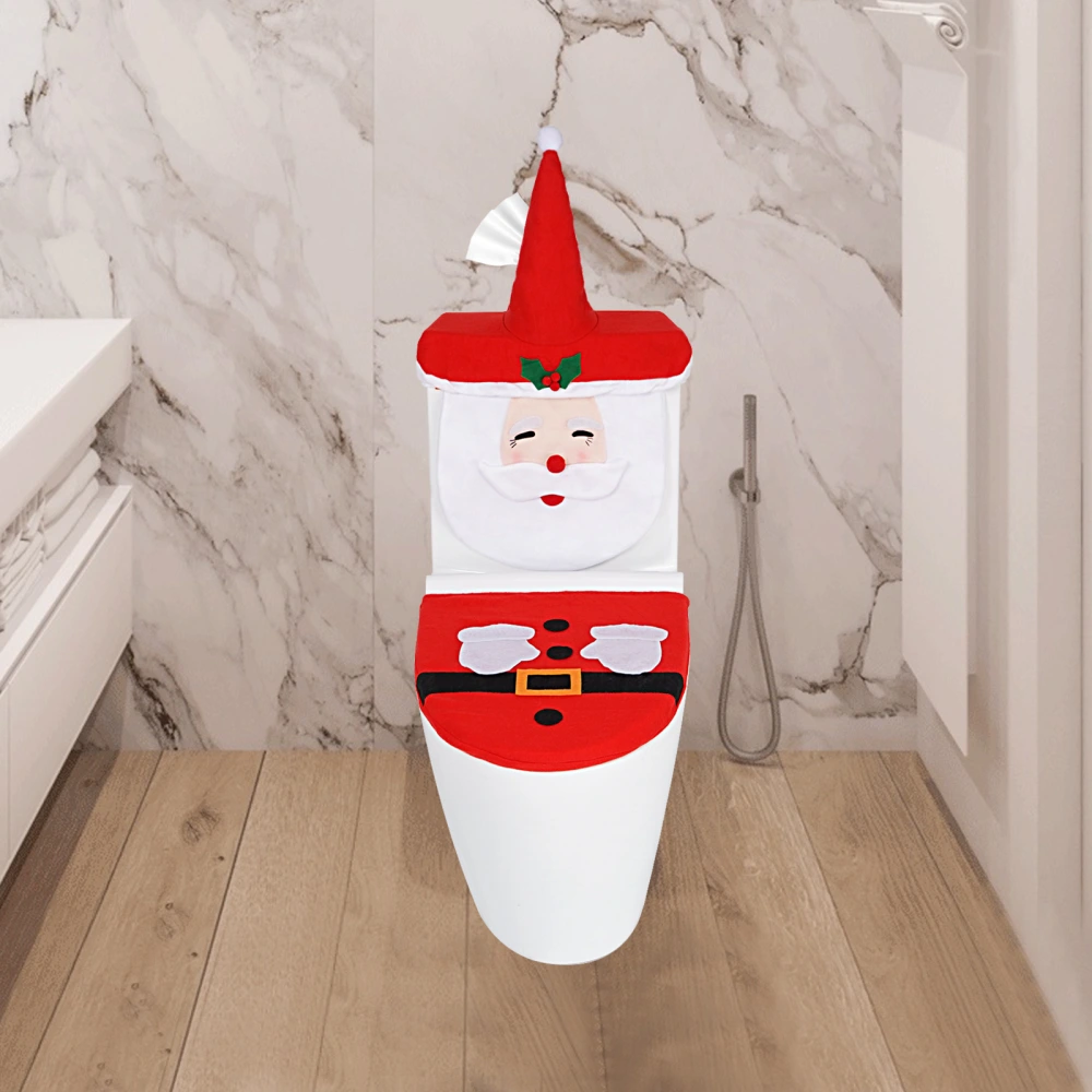 Santa Claus Toilet Seat Cover Two-piece Set