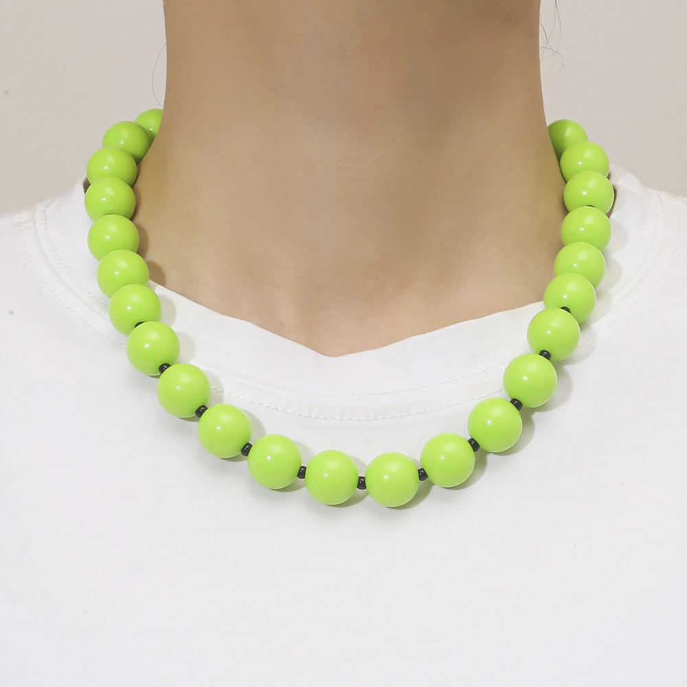 Women's Fashion Simple Acrylic Bead Necklace