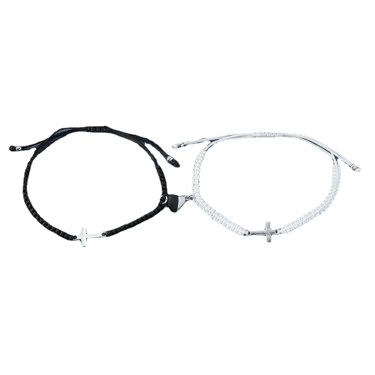 Men's And Women's Fashion Cross Weaving In Black And White Carrying Strap Suit