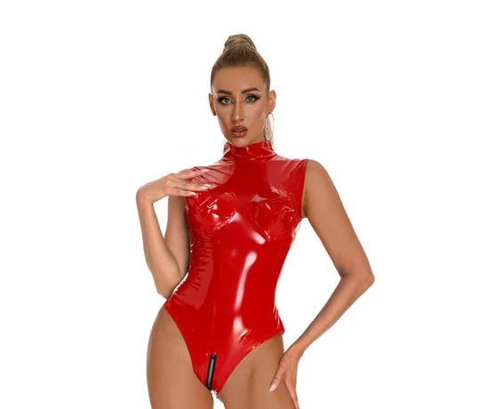 High Elastic  Crotch Paint Piyou Zipper Dew-proof Binding Jumpsuit