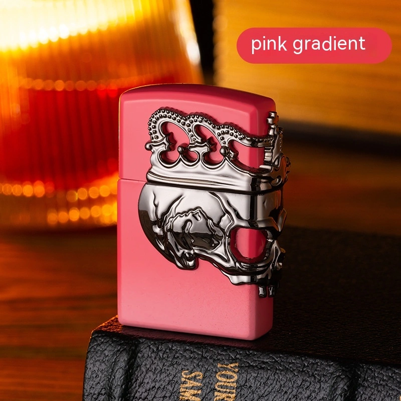 Retro Three-dimensional Crown Skull Grinding Wheel Lighter