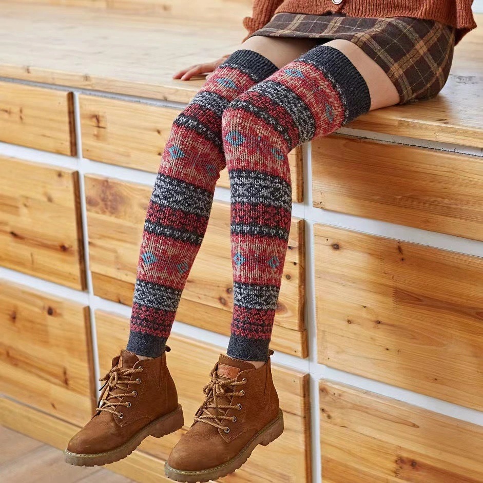 Autumn And Winter Angora Wool Knee Socks Women