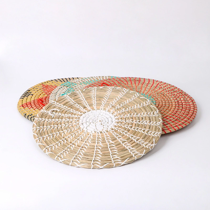 Straw Woven European Style Ornaments Seaweed Woven Mat