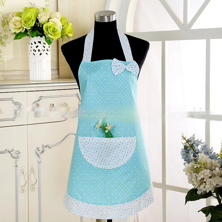 Cotton Thread Fashion Apron Korean Style Butterfly Edge Apron New Cute Fashion Dots Apron Multicolor