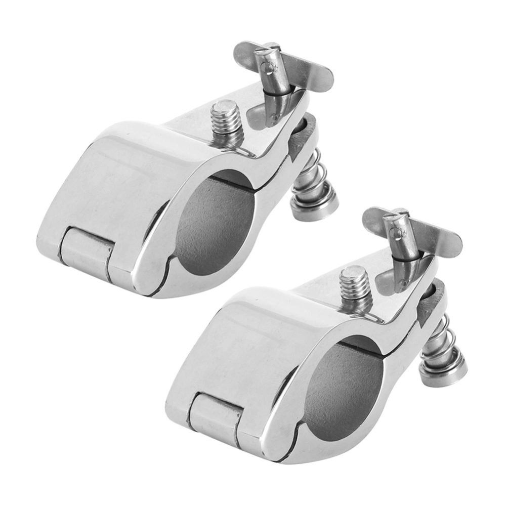 2pcs Steel Boat Hinged Upper Jaw Slide Marine Hardware Fittings Tip Style32mm/1.26in