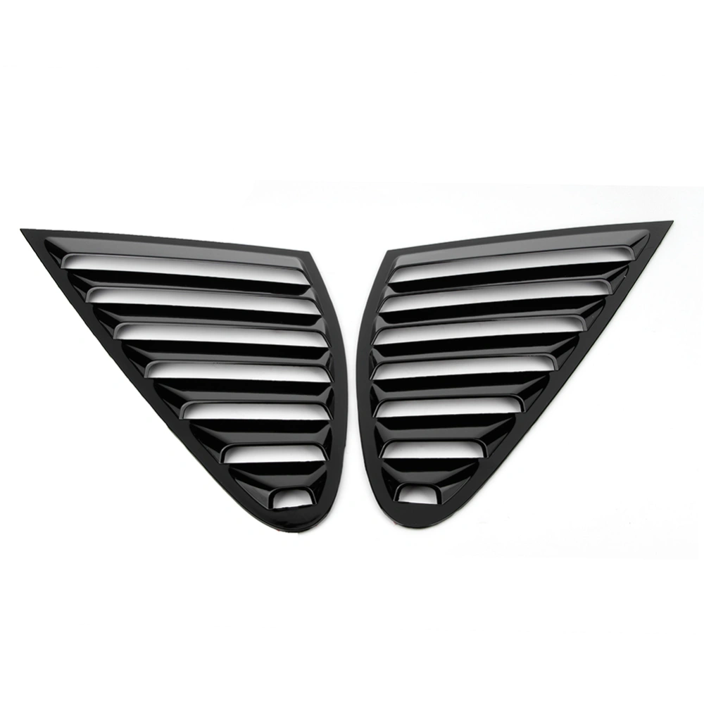 Vehicle Modification Window Louver Bright Black Side Window Scoop Cover Trim for A7 2009~2018