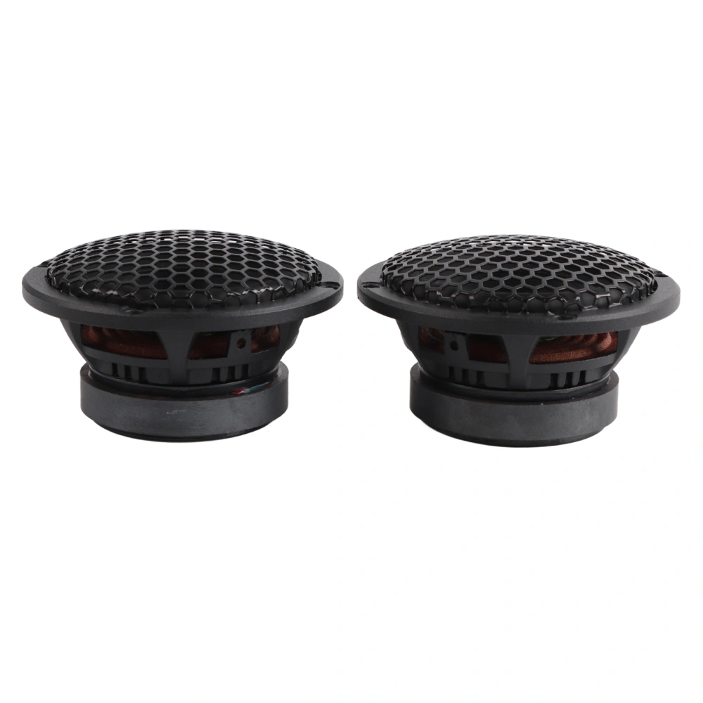 Pair of 3in Car Midrange Loud Speaker 100W Maximum Power Silver Black