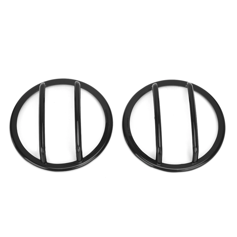 2pcs Wheel Eyebrow Turn Light Lamp Cover Trim Decoration Frame Fits for Jeep Wrangler 2007-2017Black