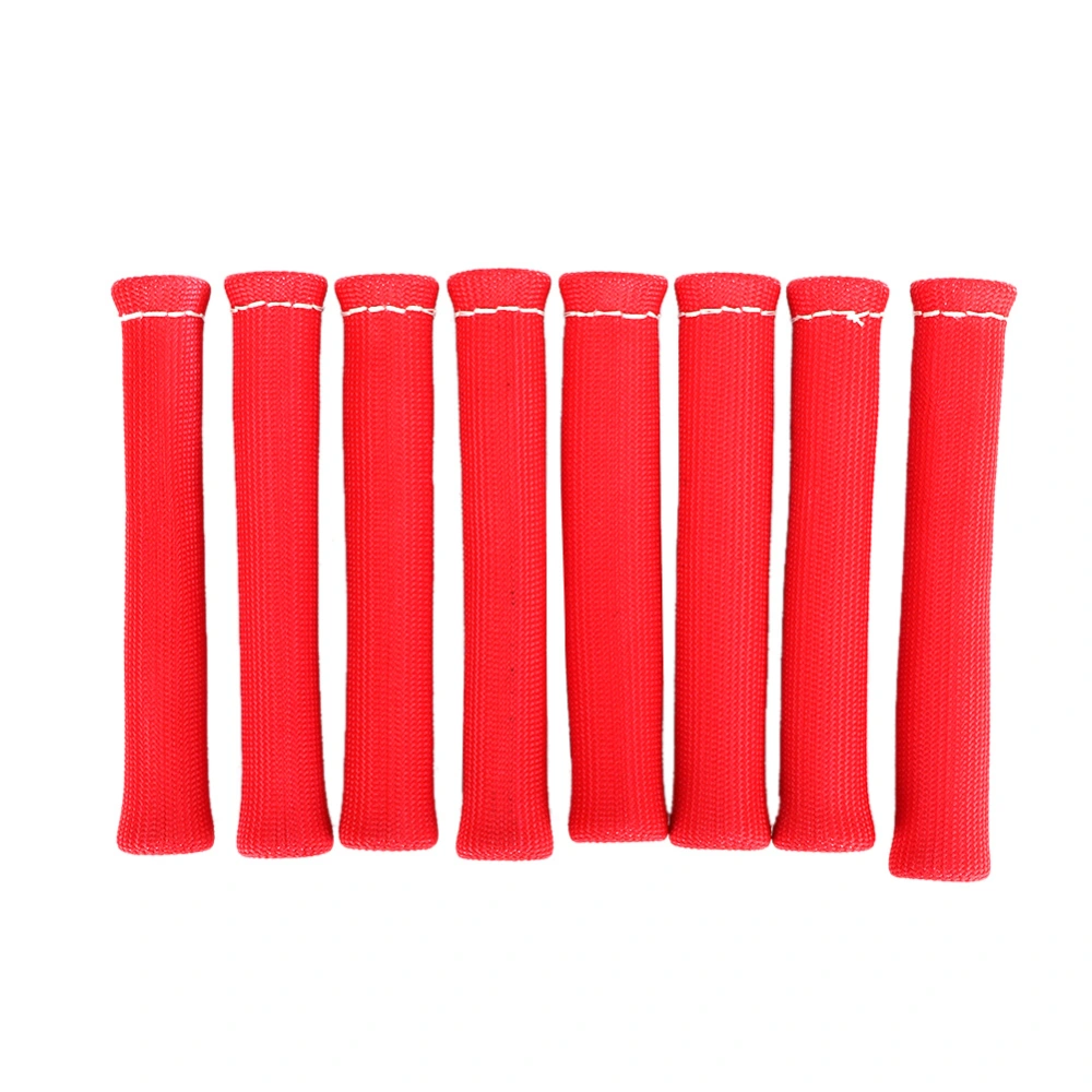 8pcs 1600 Degree Spark Plug Protector Red Wire Boot Heat Shield Cover Insulator for Car Truck