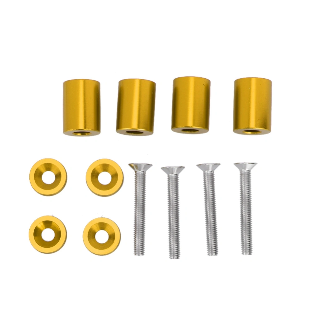 Car Aluminum Alloy Engine Hood Ventilation Spacer Riser Fit for 6mm Motor(Gold)