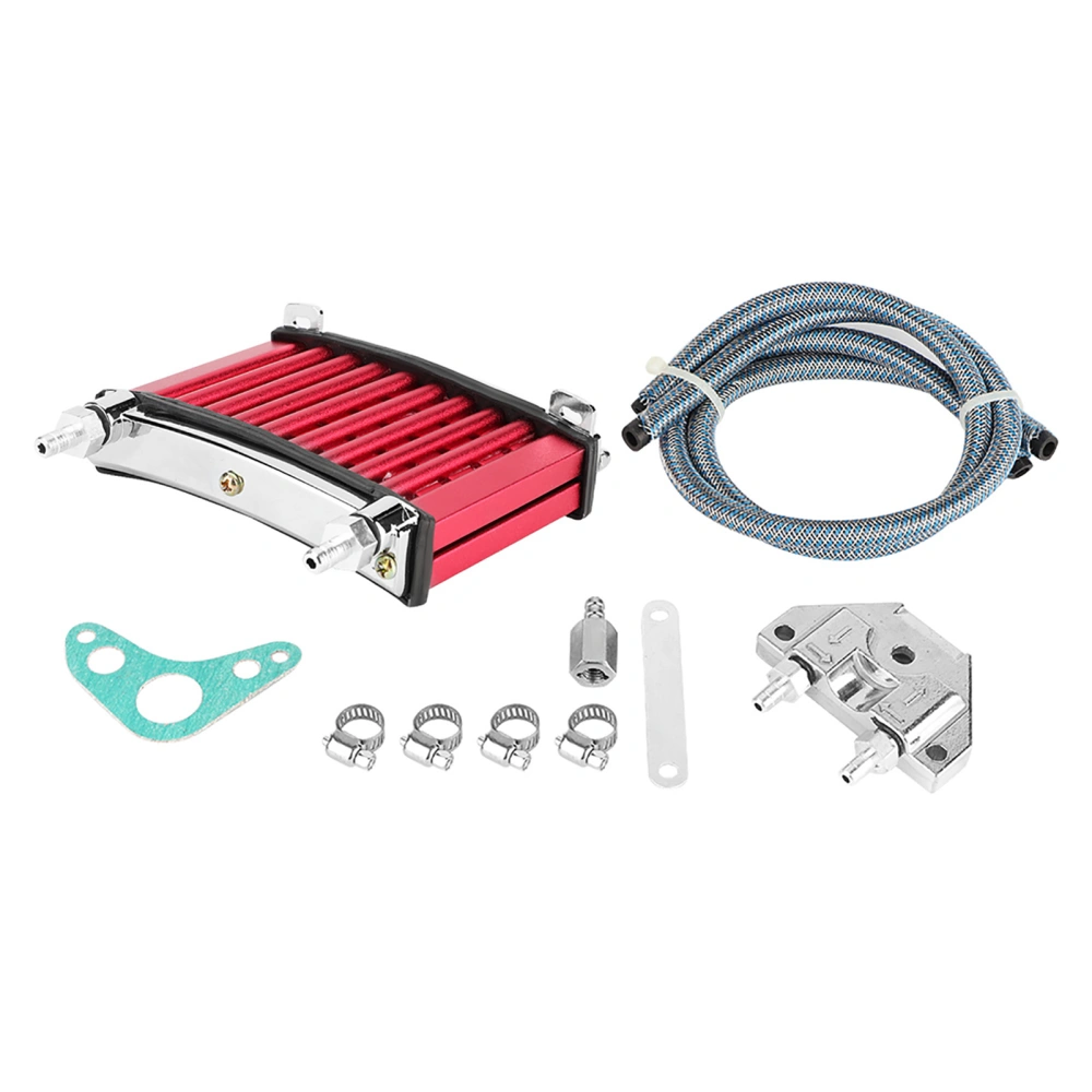 Aluminum Alloy Motorcycle Engine Oil Cooler Cooling Kit Fit For 125cc 140cc 150cc