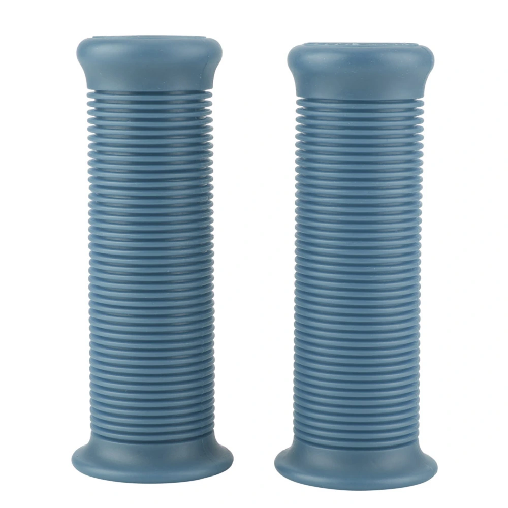 Pair of 1inch 25mm / 1.1inch 28mm Universal Motorcycle Vintage TPU Handle Handlebar Grip GreyBlue