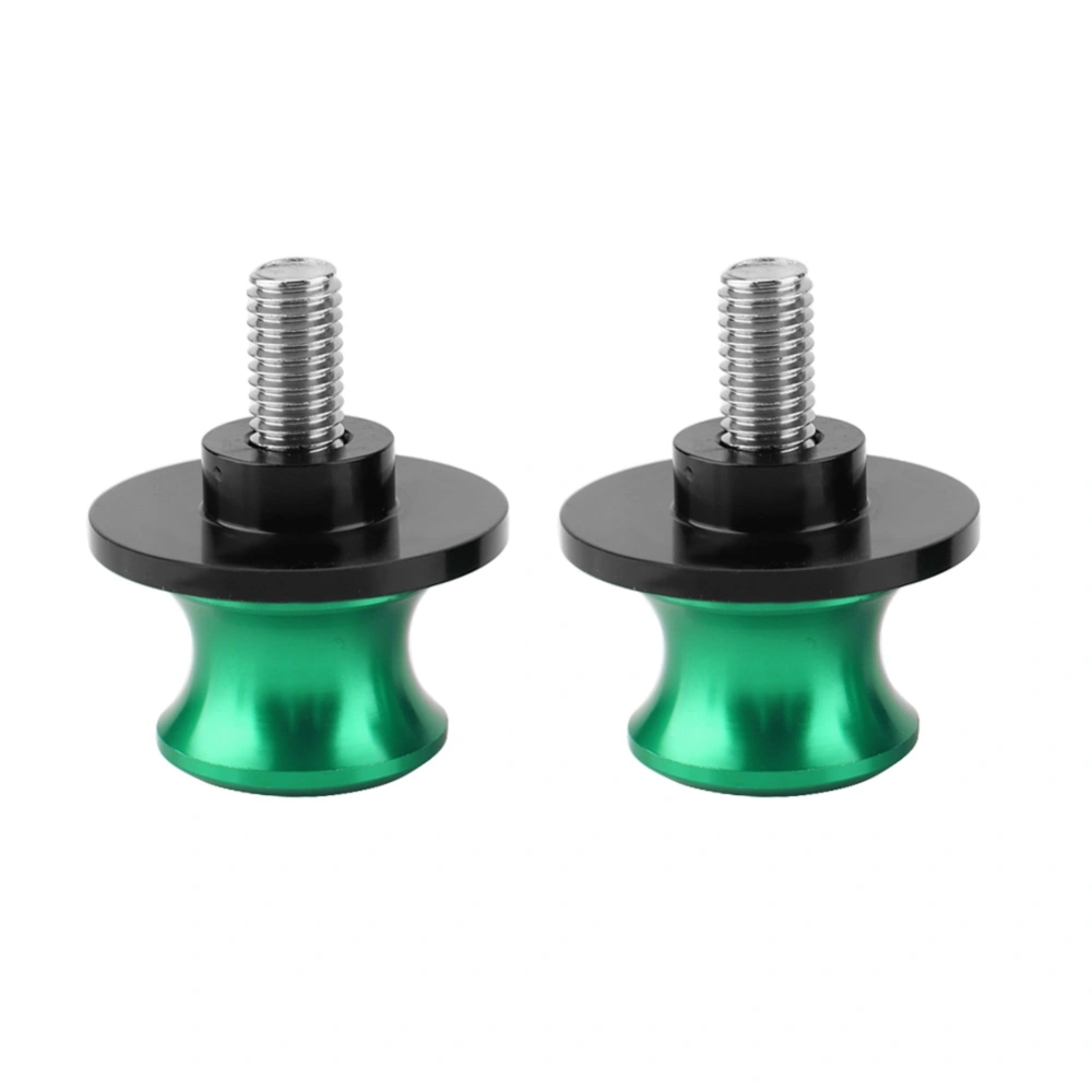 2pcs 8mm Motorcycle CNC Rear Stand Swing Arm Spool Sliders Stand Swingarm Bobbins (Green)