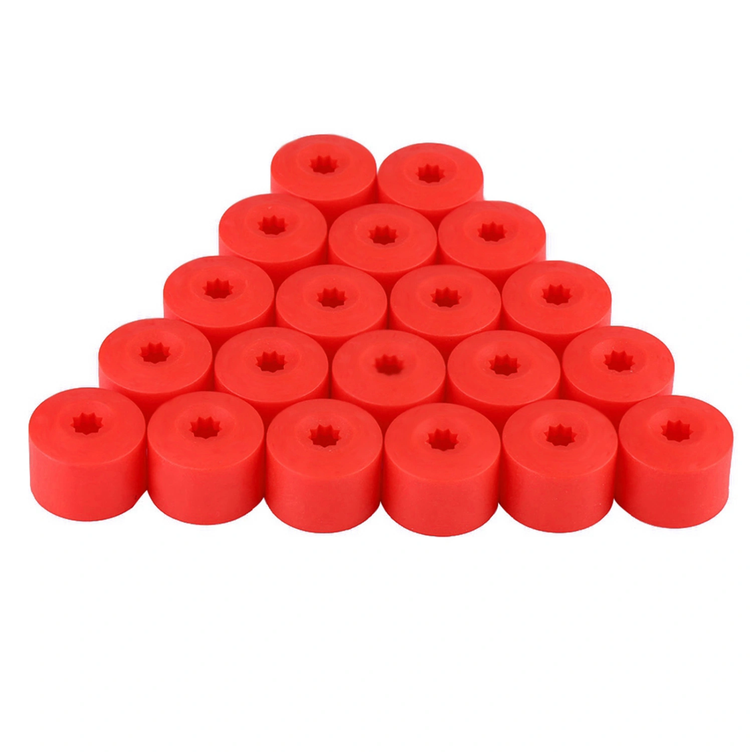 BuyWeek 20pcs 17mm Nut Car Wheel Auto Hub Screw Protection Antitheft Cover Cap Red