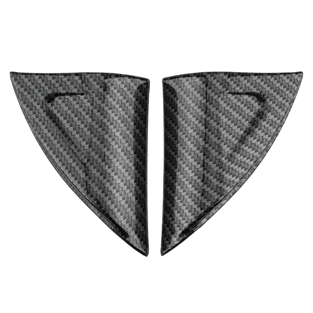 2pcs/set Car Door Window Triangle Cover Trim Decorative Sticker for MG ZS 17-18 Carbon Fiber