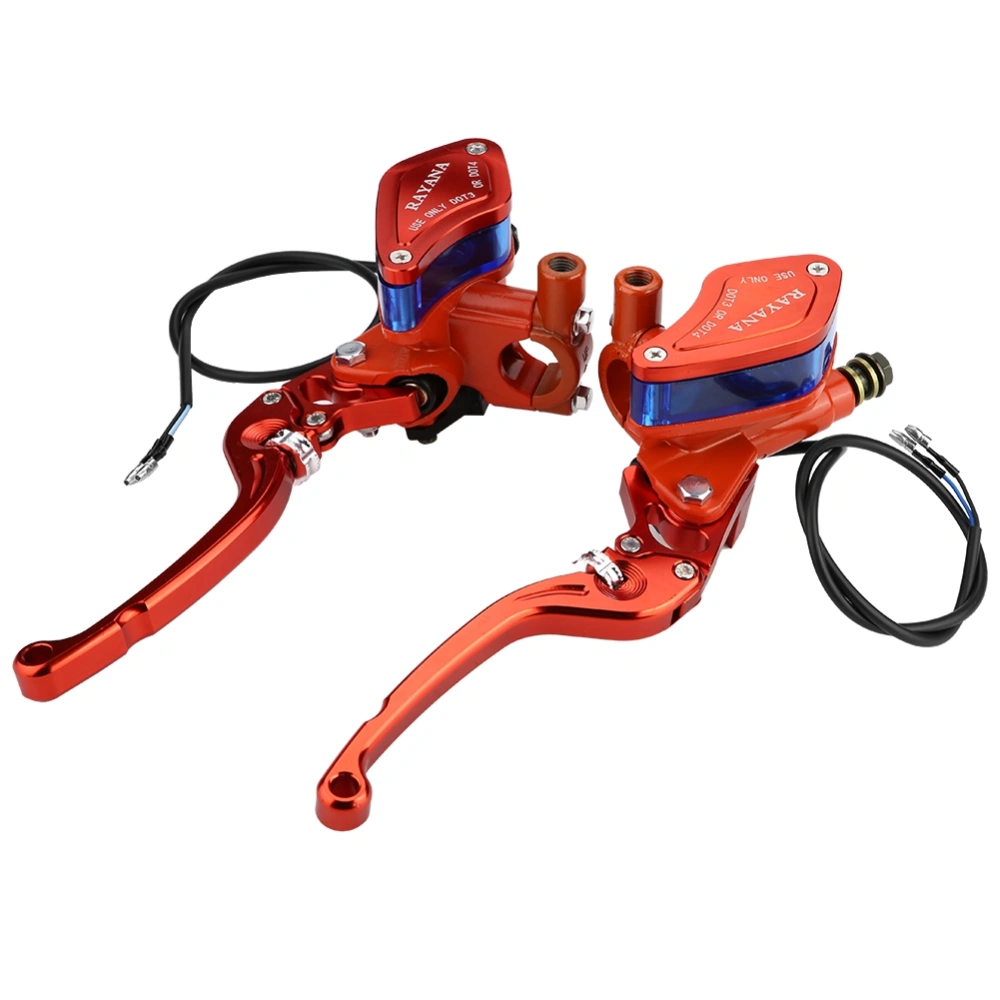 22mm Universal Motorcycle CNC Roller Adjustment Hydraulic Brake Pump Orange