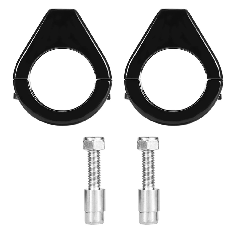 Aluminium Alloy Motorcycle Modified Turn Signal Light Mount Bracket 41mm Fork Clamps Black