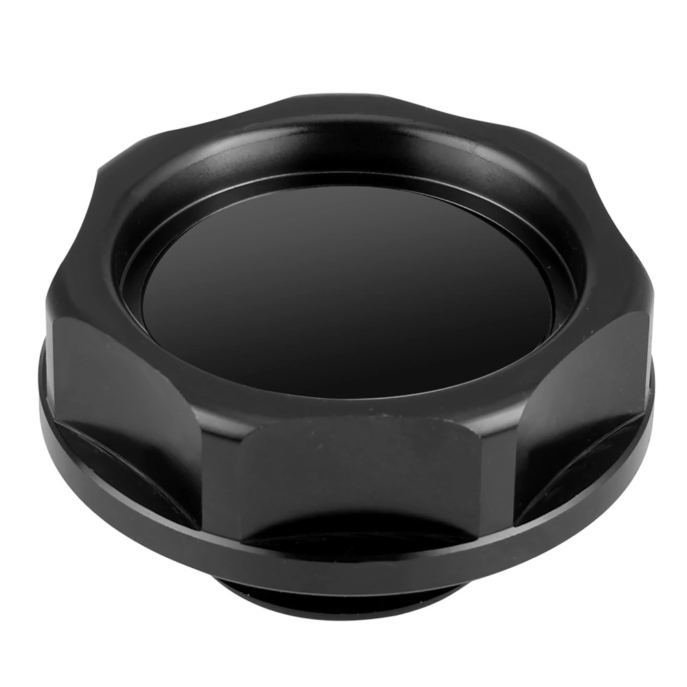 BuyWeek Aluminium Alloy Oil Filler Cover Engine Fuel Tank Cap for Car (Black)