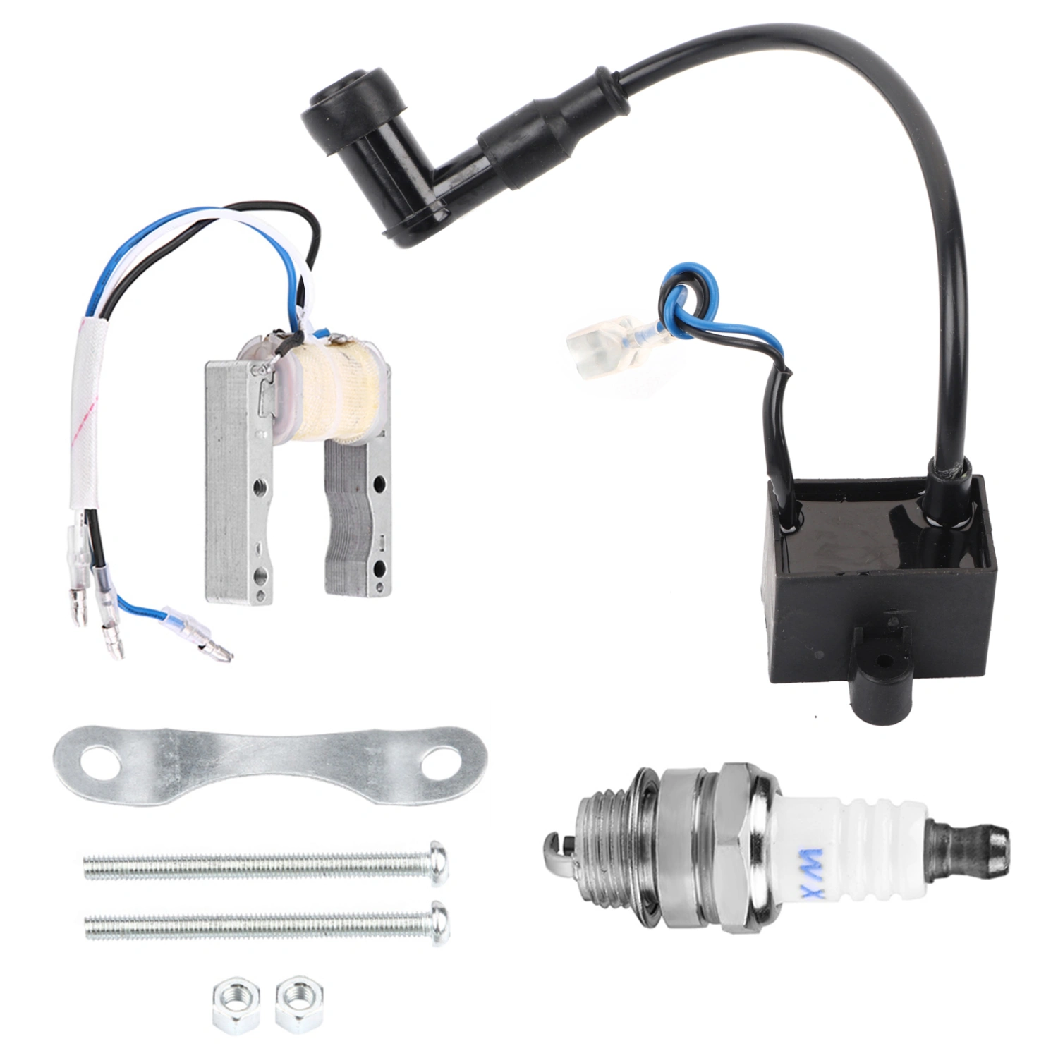 CDI Ignition Coil Magneto for Motorized 49cc 66cc 80cc Engine Bicycle Spark Plug