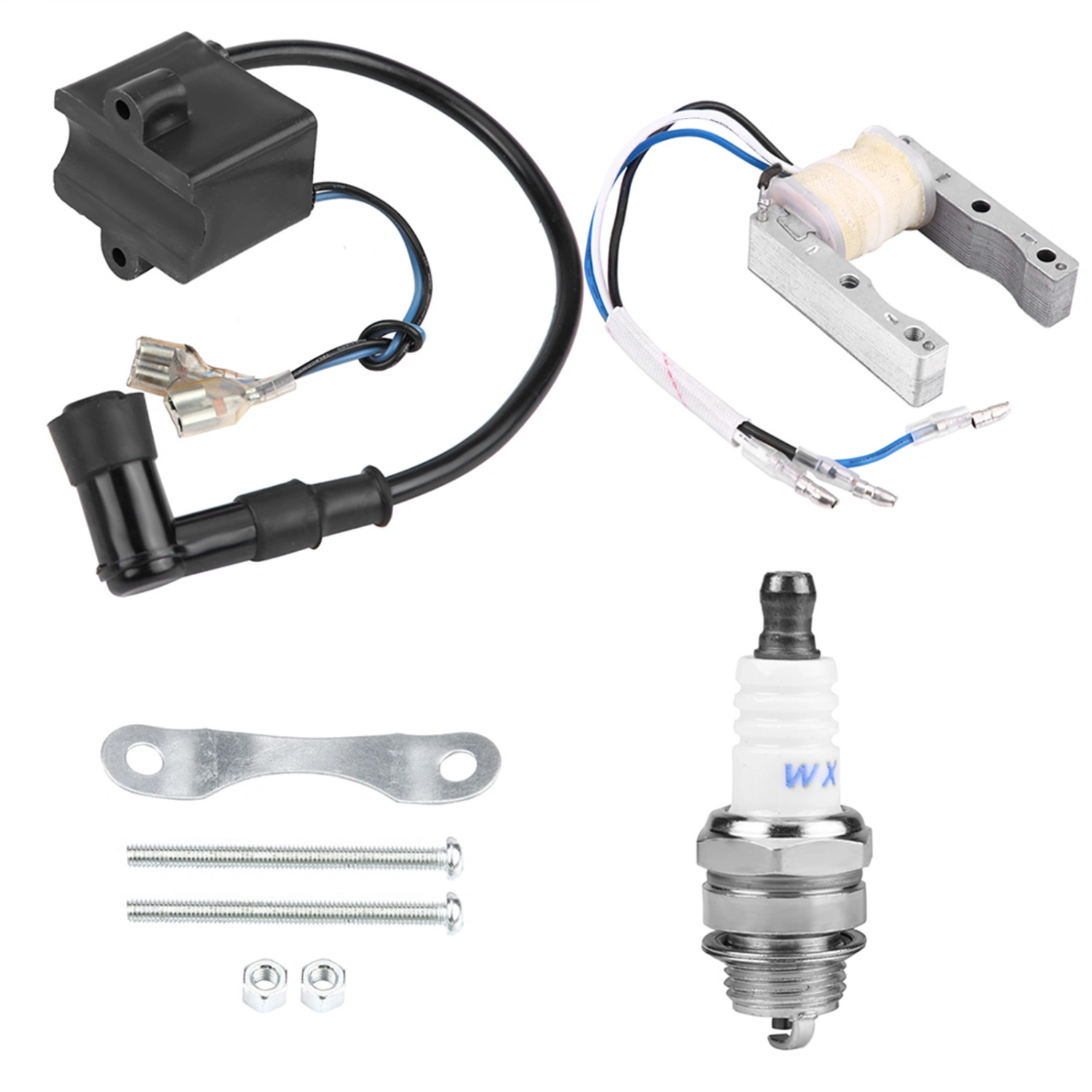 CDI Ignition Coil Magneto for Motorized 49cc 66cc 80cc Engine Bicycle Spark Plug