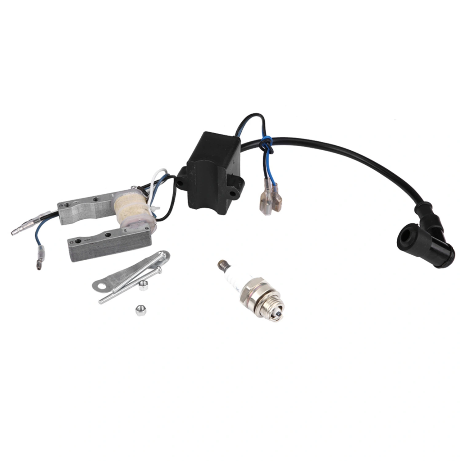 CDI Ignition Coil Magneto for Motorized 49cc 66cc 80cc Engine Bicycle Spark Plug