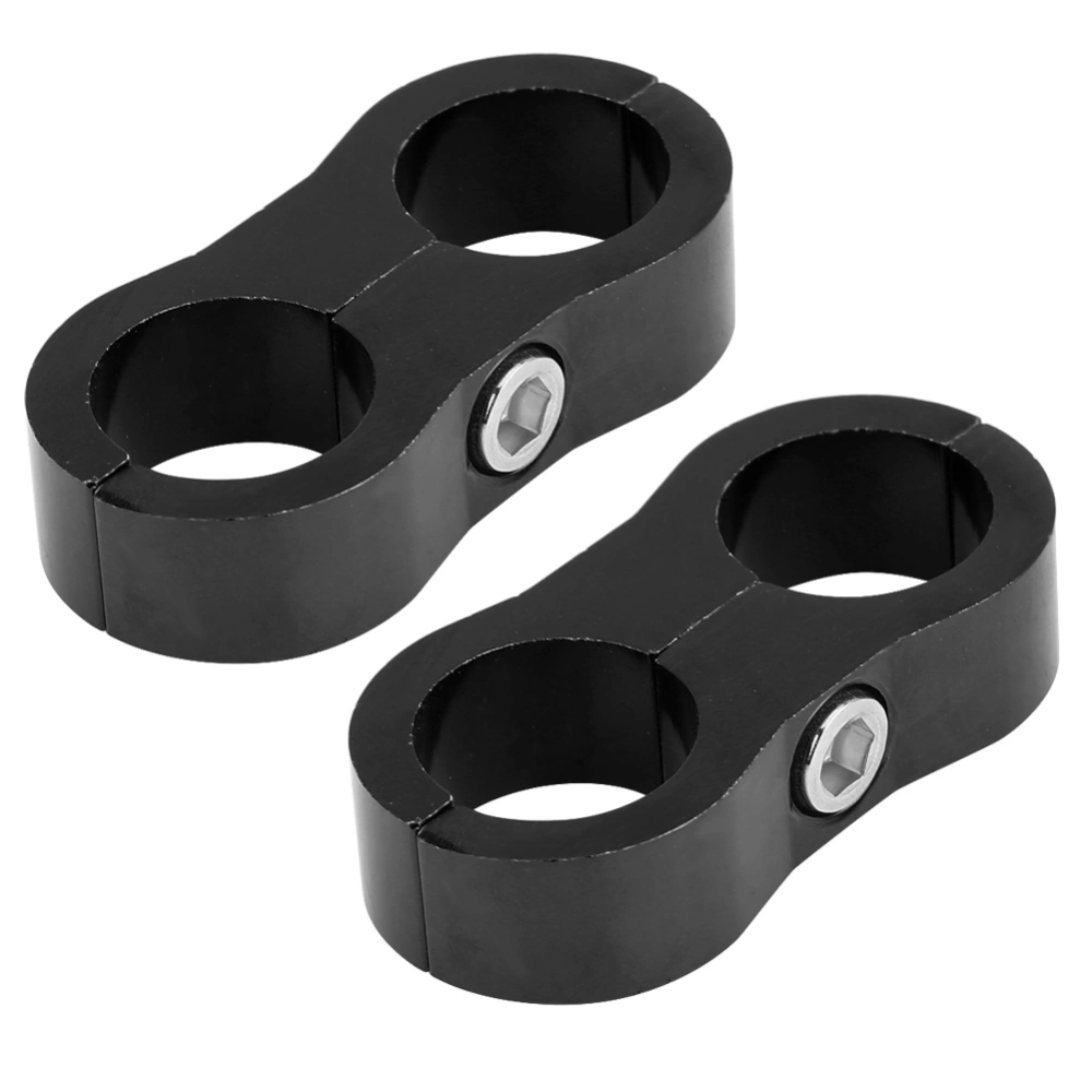 AN10 Aluminum Alloy Hose Separator Clamp Fitting Adapter Bracket Universal (Black)