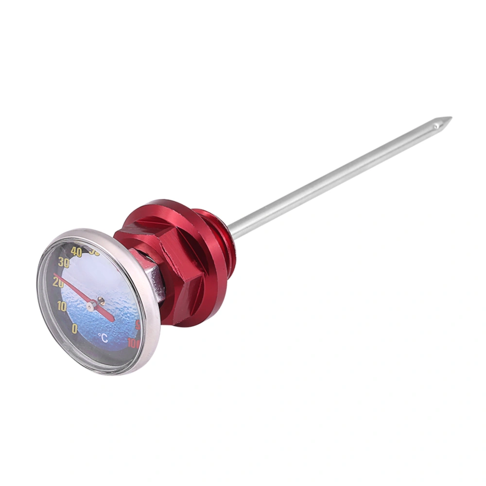 BuyWeek Aluminum Alloy Motorcycle Oil Dipstick Temperature for 125cc Motocross Motorbike Red