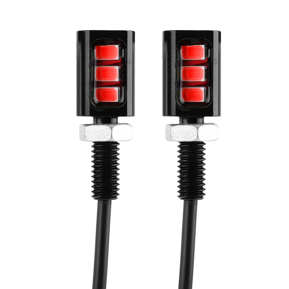 BuyWeek 2x 12V Universal Car Motorcycle License Number Plate Screw Bolt Light Lamp Red LED