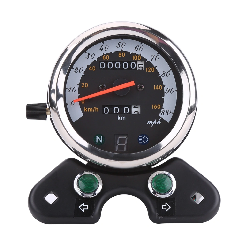 Universal Motorcycle Dual Odometer Speedometer Speedo Meter Gear Digital Display